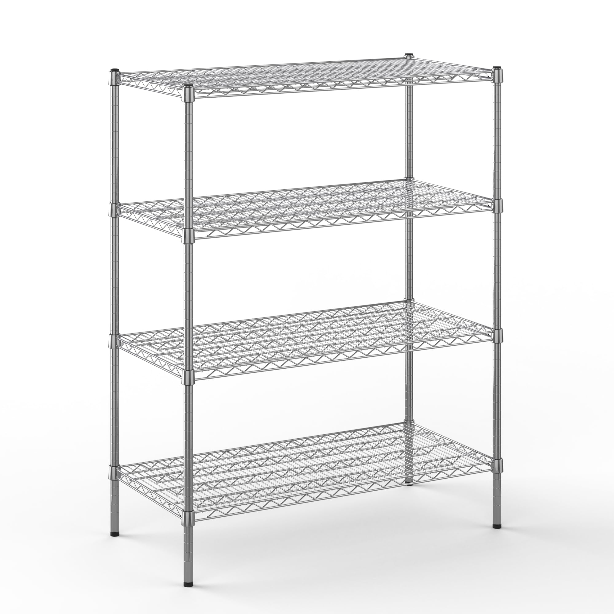21" Deep x 42" Wide x 54" Height Wire Shelving Kit | 4-Tier | NSF Commercial Storage Rack Unit