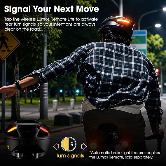 Lumos Ultra Bike Helmet | 360 Visibility TUV Verified | Front & Rear LED Lights with Turn Signals | Commuter Bike Helmet for Adults Men Women