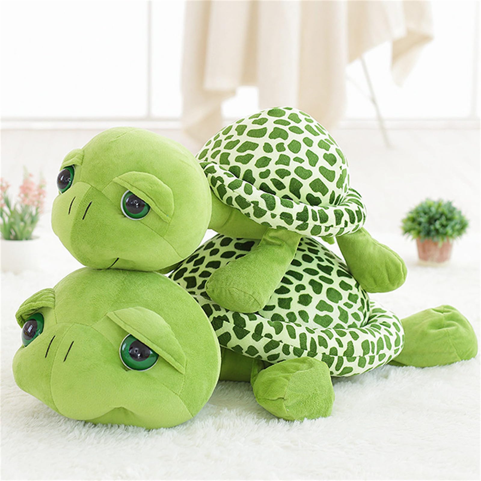 champracer Lange Riesenschildkröte süßes Spielzeug, großes Stofftier schöne Schildkröte Stofftier grün große Schildkröte Plüschtier Geburtstagsgeschenk (100 cm,Grün)
