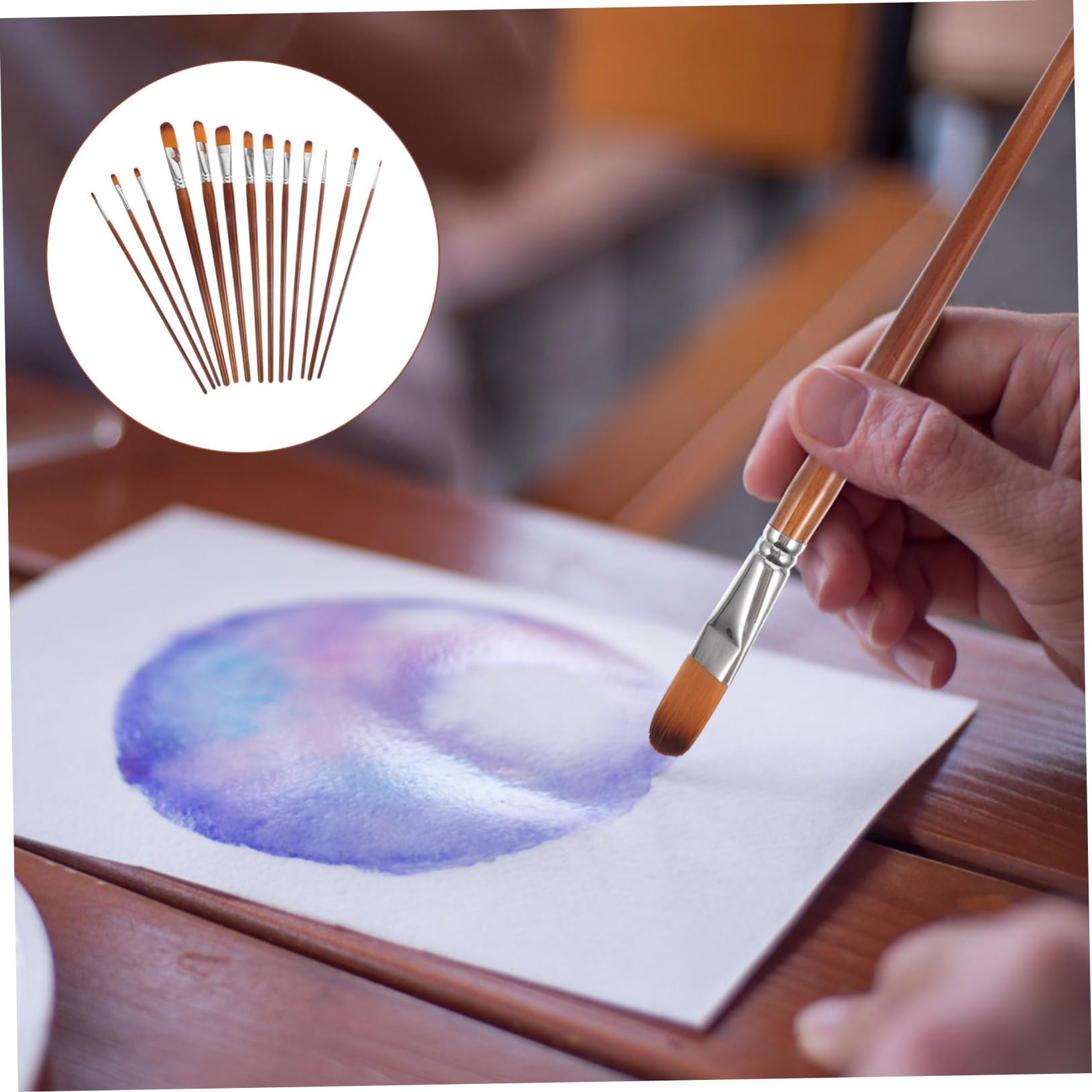 Operitacx 26 Pièces Pinceau Aquarelle Fournitures pour étudiants kit de mixologie Outil de Peinture kit Visage Fournitures de Peinture pinceaux stylos mélanger Suite Brosse Positionner Nylon