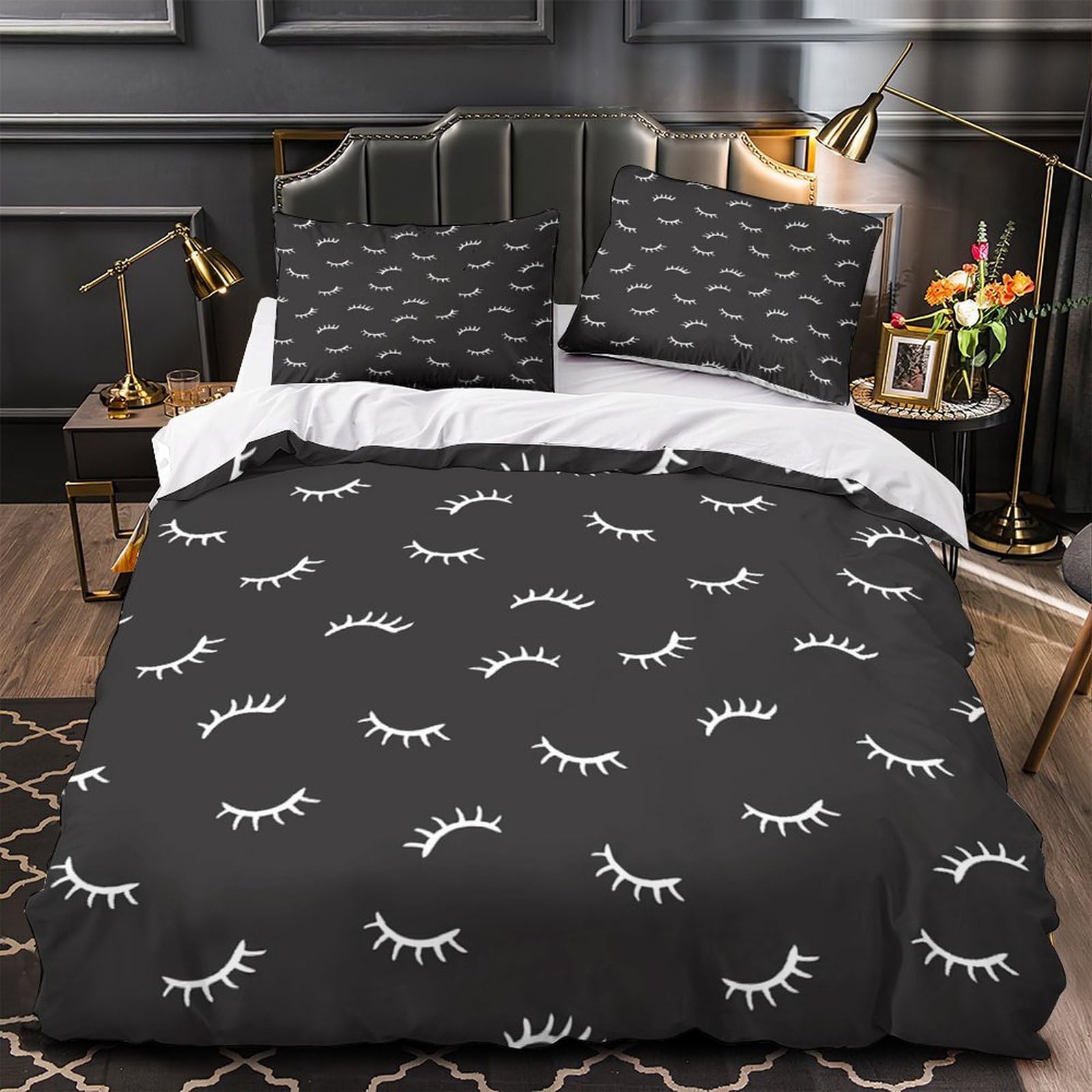 Parure de lit microfibre 260x220cm pour chambre d'ado gothique