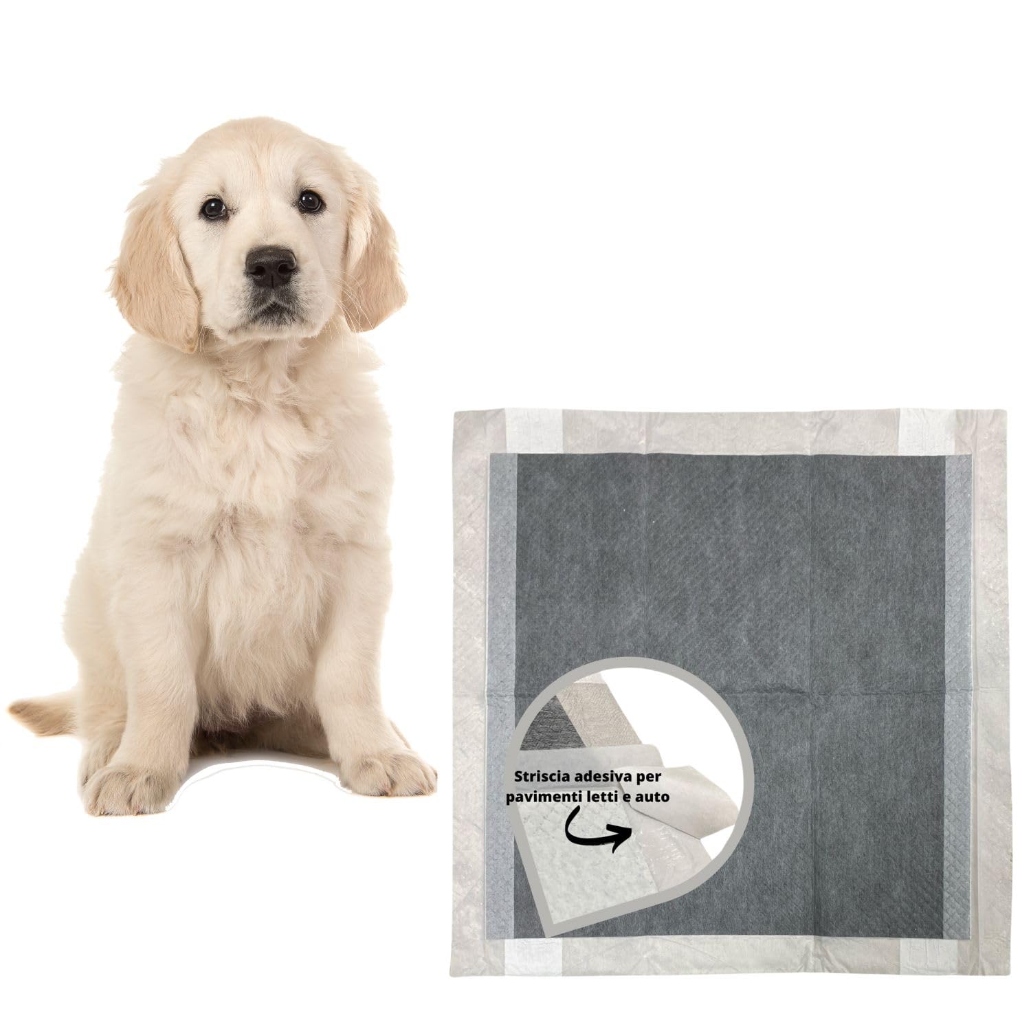 Tappetini Igienici Per Cani E Gatti - 100 Pezzi Con Carbone Attivo Anti-odore - Foto 9