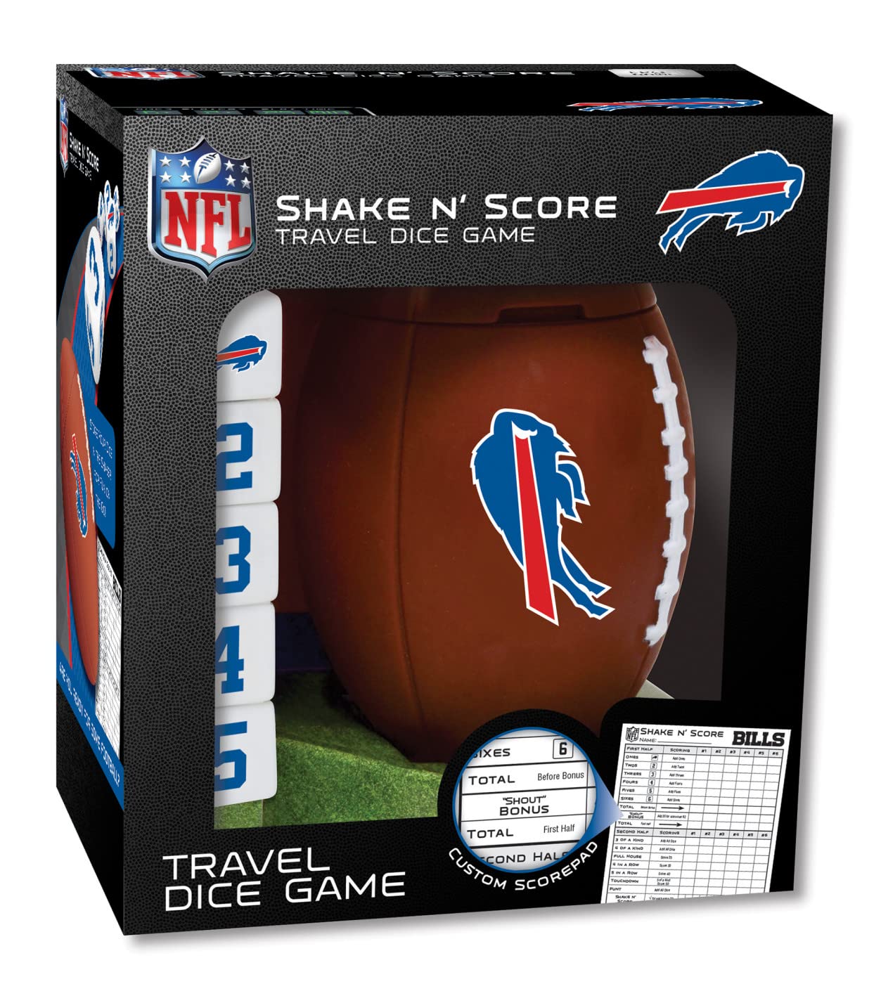 MasterPieces Game Day - NFL Buffalo Bills - Shake N' Score Dice Game