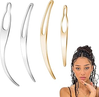 4pcs Sisterlock Retighten Tool for Locs,Metal Crochet Hook Hair Extensions Tool for Hair Repair Dreadlock Tightening