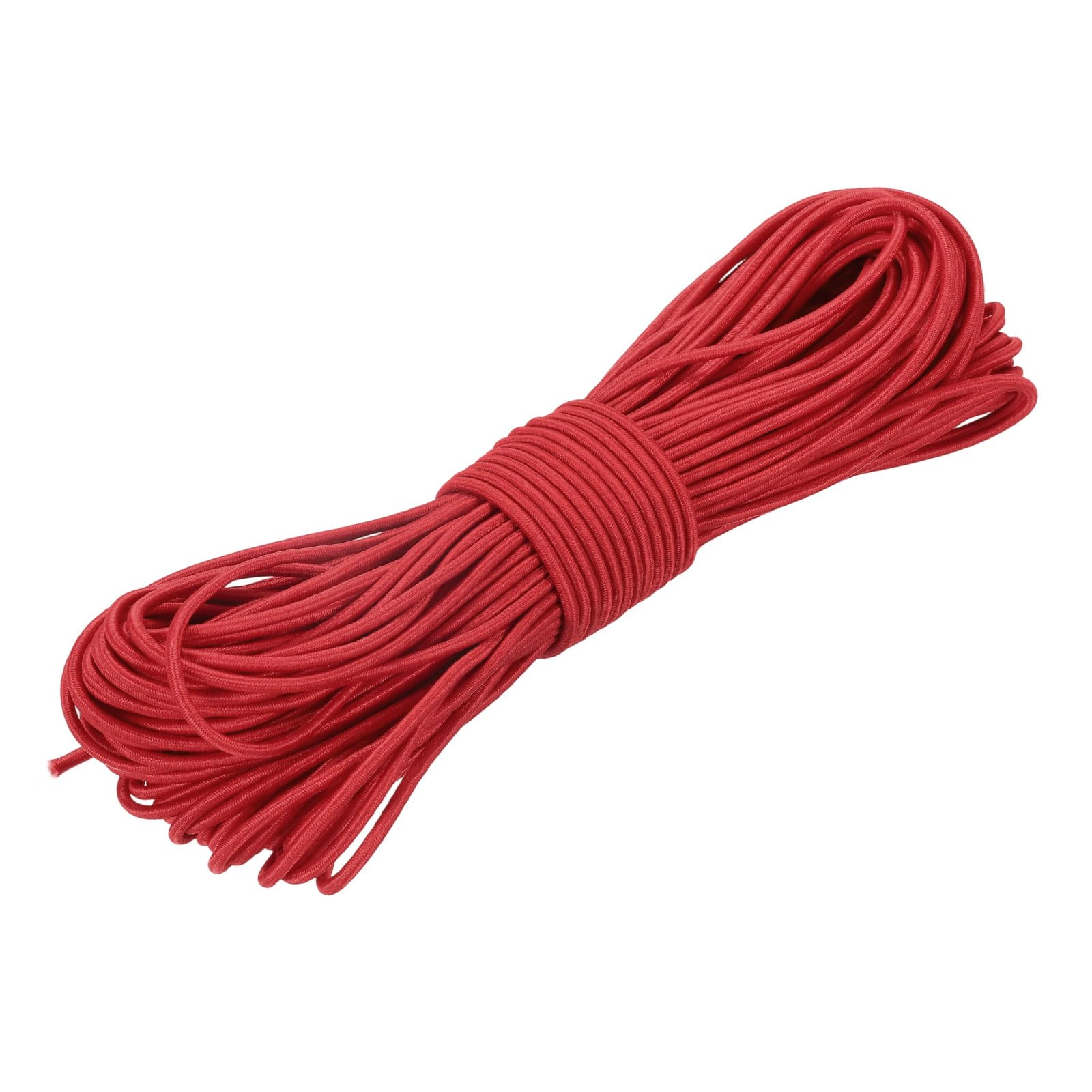 PATIKIL Elastic Bungee Cord, (3/32" x 98 Ft, Bright Red) Heavy Duty Polyester Bungee Cord Suit for - DIY Projects Kayak Strap Tarp Tie Down Canopy Boating Camping Tent