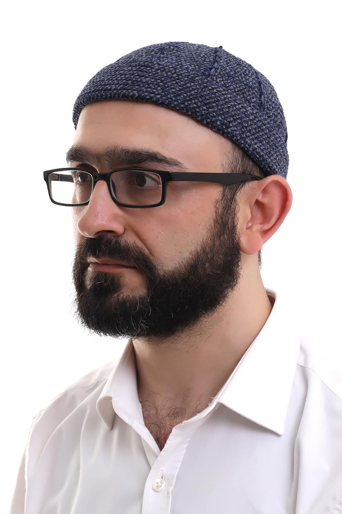 ihvan online Kufi Hats for Men, Taqiya, Takke, Turkish Muslim Winter Velvet Roll-up Edge Prayer Skullcaps, Islamic Gifts