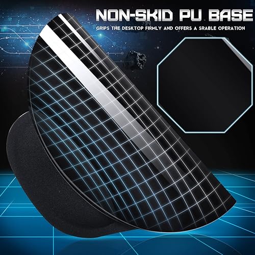 Miniatura 7 de Flutesan 9 alfombrillas ergonómicas para mouse con reposamuñecas de gel de espuma viscoelástica cómoda con base de poliuretano antideslizante para