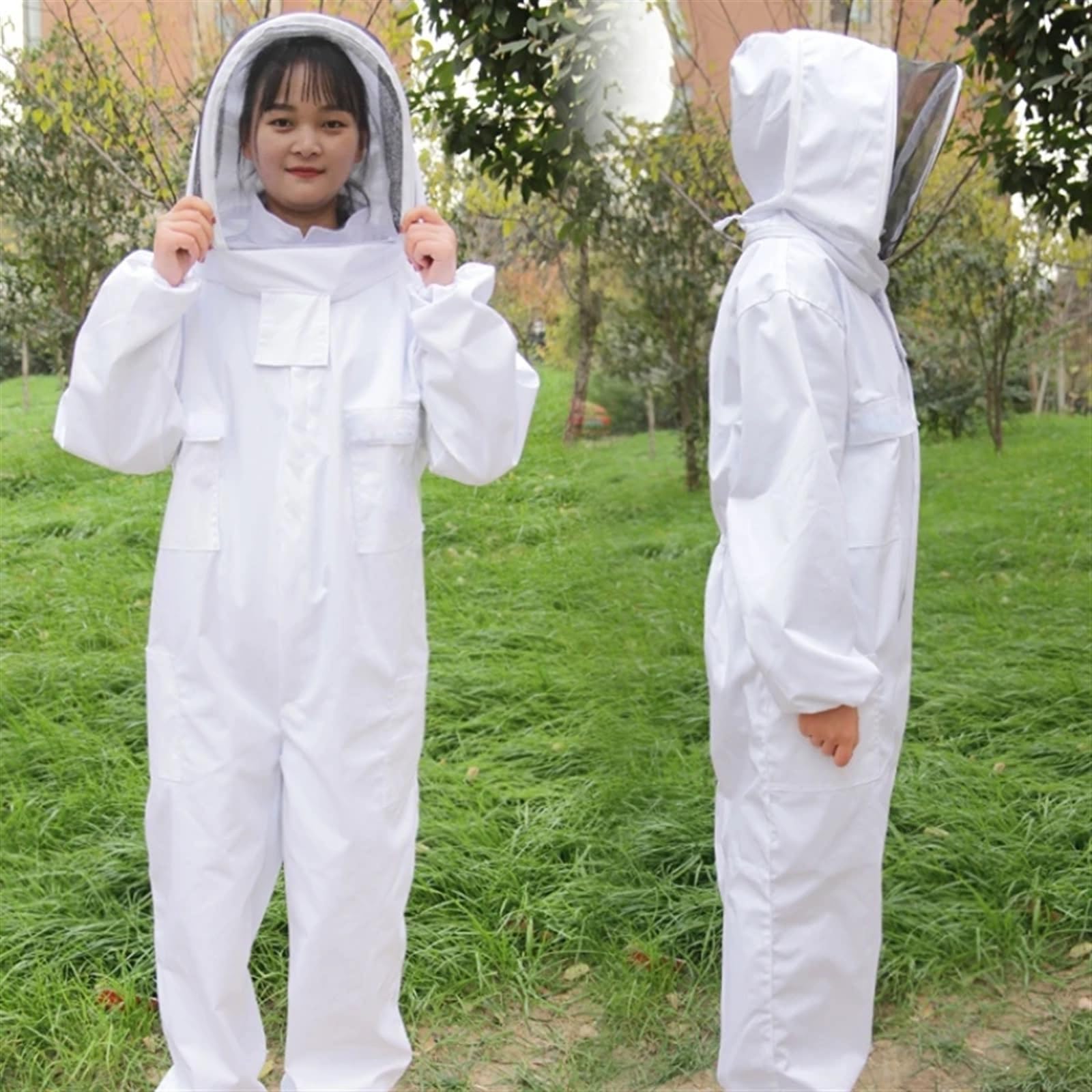Tuta Apicoltore Costume da apicoltore completo, protezione per api, tuta da apicoltore, velo di sicurezza, cappello, vestito, attrezzatura completa per il corpo(L)