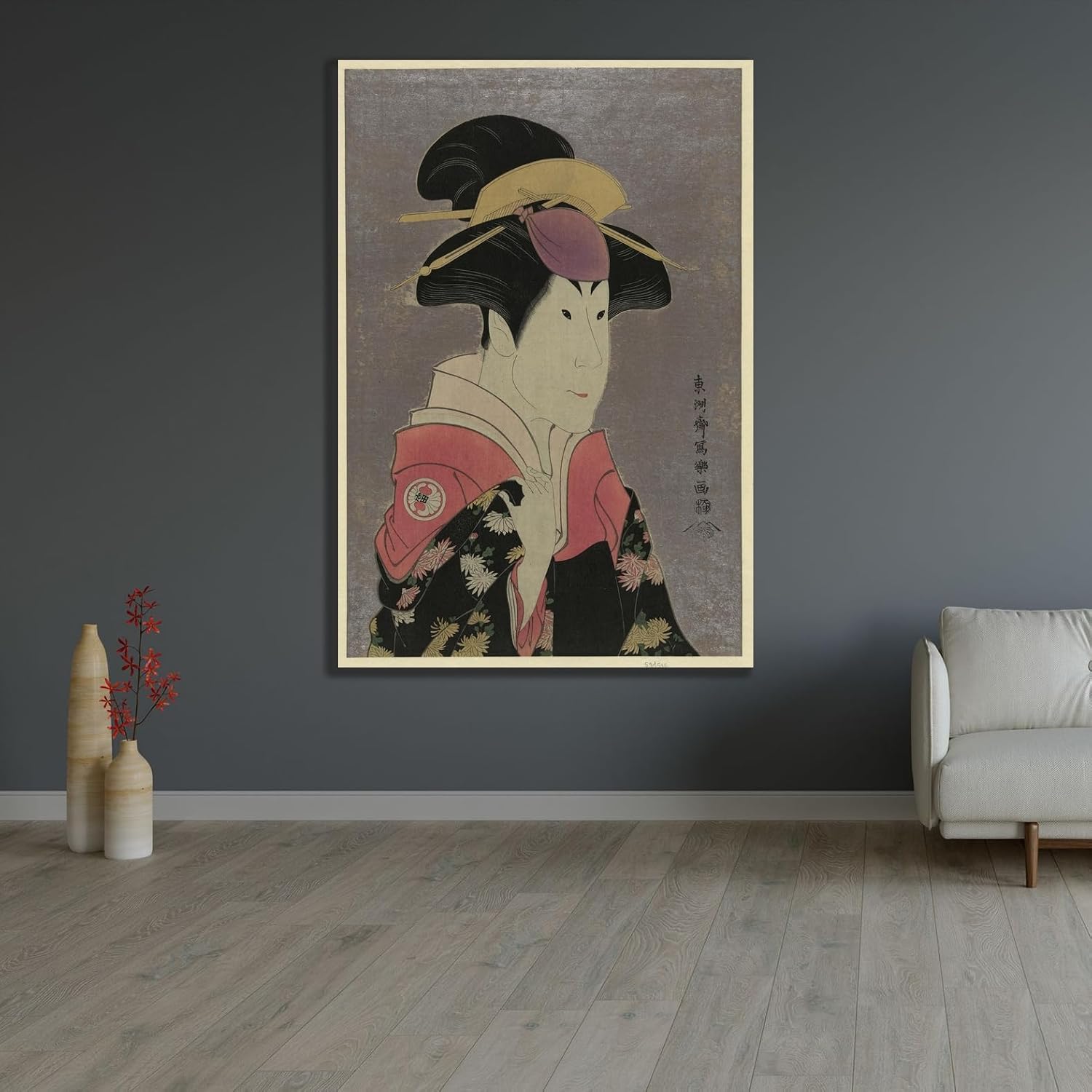 ArtDirect Segawa tomisaburō (as yadorigi, wife of ogishi kurando) (1794) Unframed Art Print Giclee Poster by Tōshūsai Sharaku - Ready for Framing with Customization Sizes 7x10, 10x14, 14x20, 24x35, 33x48 and 41x60 inches