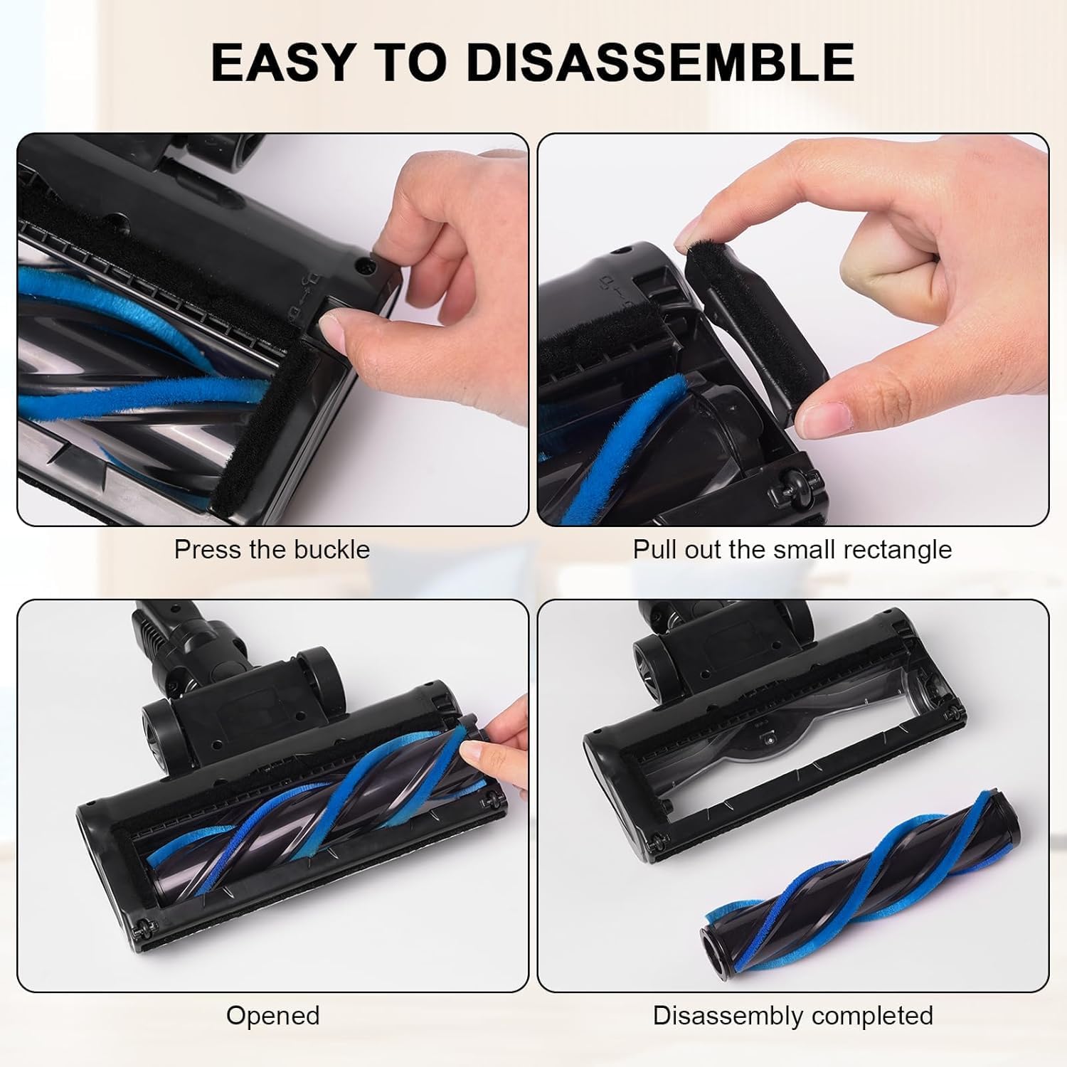 Vacuum Replacement Parts Kit for INSE N5/ N3/ N6/N6S Vacuum Cleaner,Vacuum Cleaner Accessories Includes Carpet Brush Assembly with Roller Brush