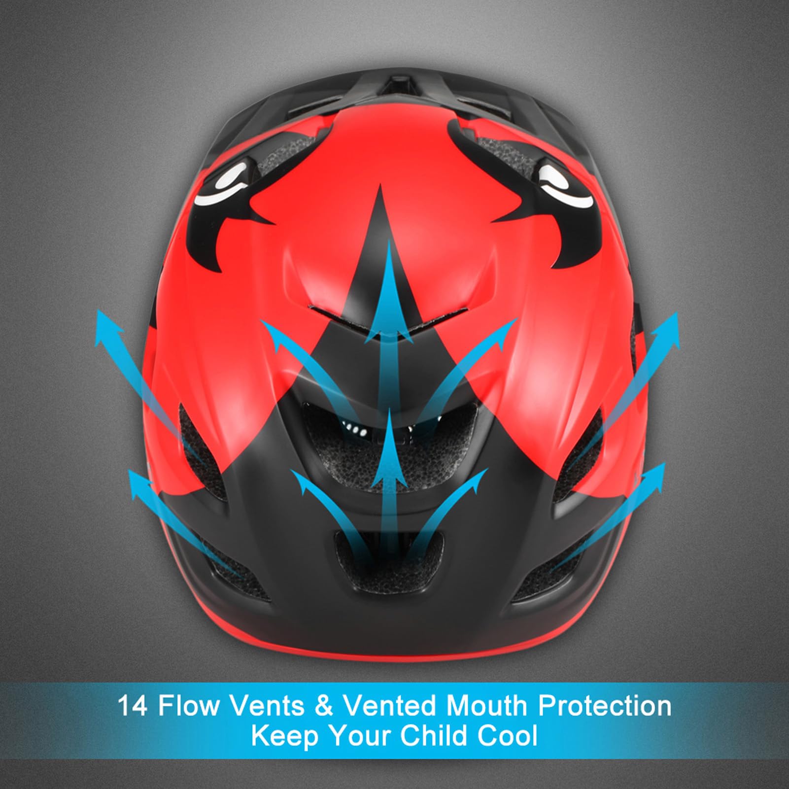 Kavolet Casco integrale per bambini, casco integrale per mountain bike, BMX, casco sportivo di sicurezza per bicicletta, skateboard, pattinaggio a rotelle