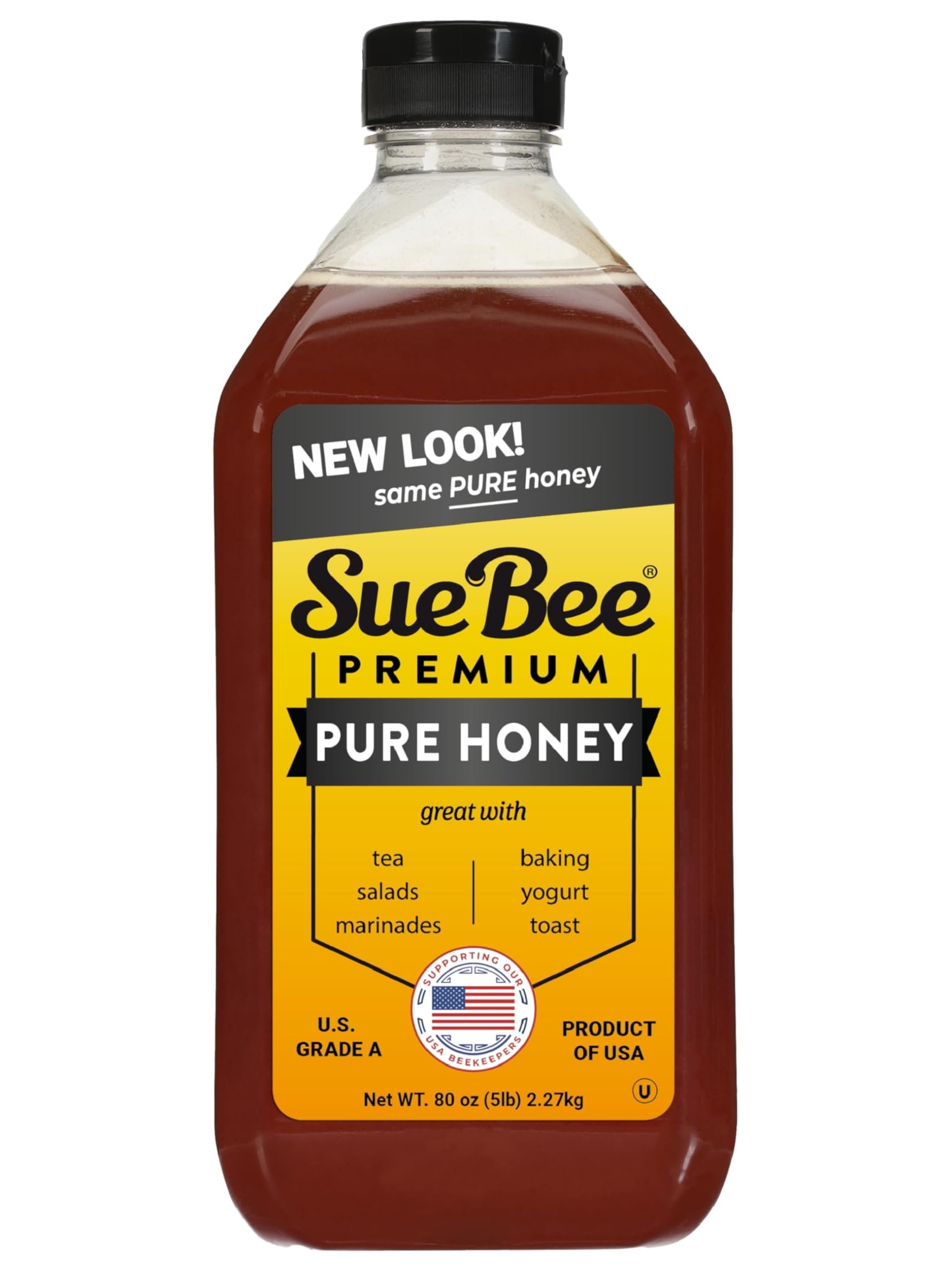 Pure Premium Honey, Pure Honey, Product of USA, US Grade A, 80 Ounce (Pack of 1)