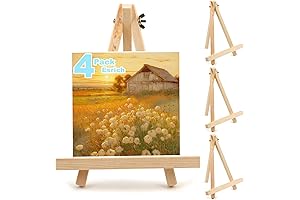 Wood 4-Piece Painting Easels