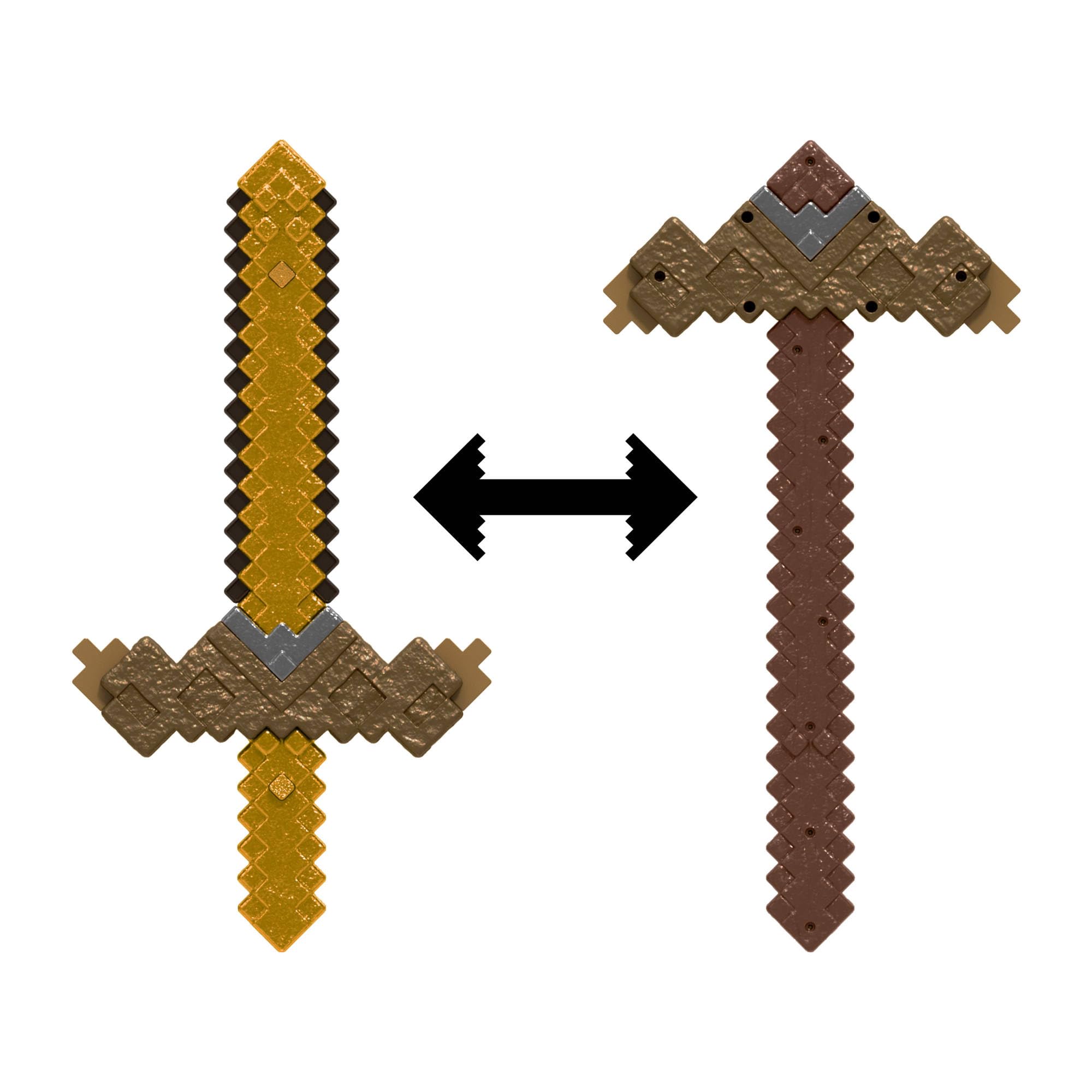スポーツトイ・アクショントイ pickaxe clyw unknown Minecraft Click & Switch Sword & Pick-Axe, Transforming Kid-Sized