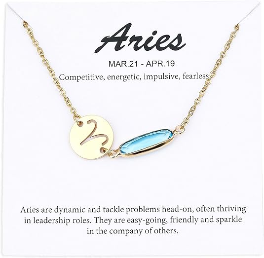 14k Gold Plated Zodiac Birthstone Bracelet, Horoscope Sign Charm Link Bracelet for Women Birthday Gift