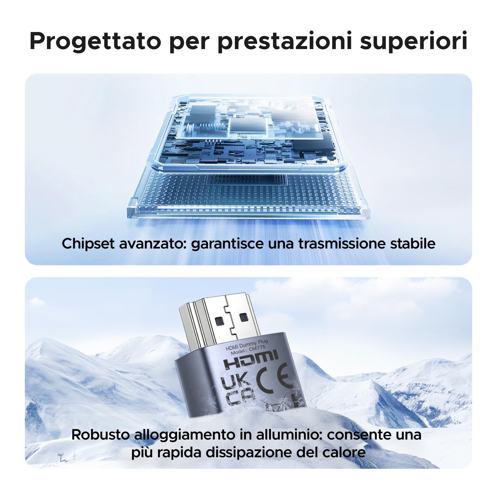 UGREEN Lotto di 4 Connettori HDMI Dummy Plug 4K 60Hz 1080P Headless Ghost EDID Display Emulator HDCP Compatibile con Macbook Pro PC Laptop Monitor Streaming Lavoro a distanza Windows Mac OSX Linux