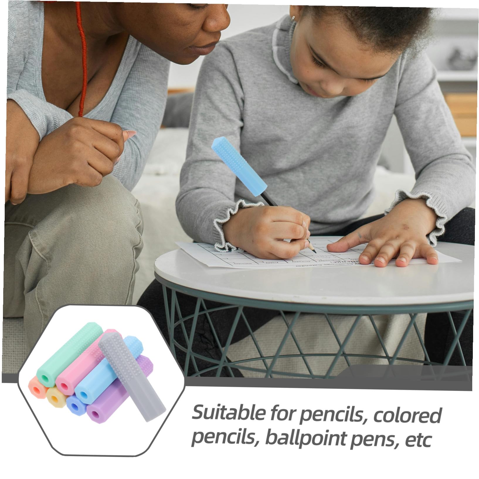 SHINEOFI 24 Pezzi Tappi per Matite in Silicone Masticabili Colorati per Supporto Sensoriale con Stimolazione Orale Adatti Matite e Penne per Studenti e Ambienti Educativi