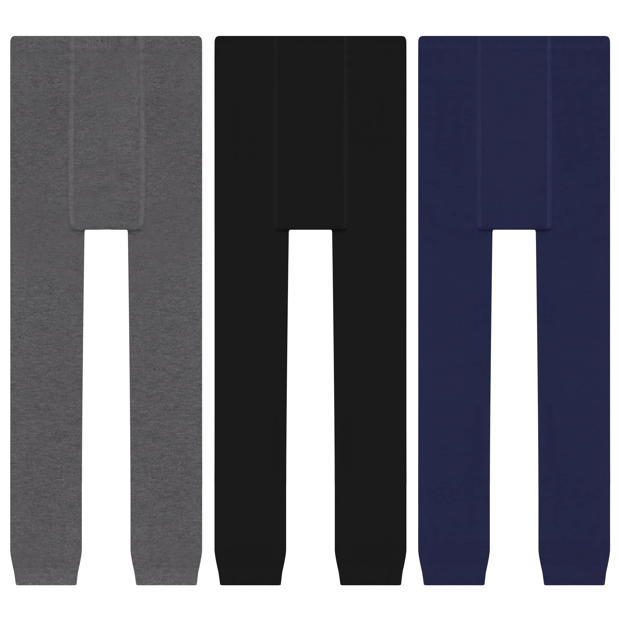 Libella 2764 Lot de 3 leggings en coton pour enfant Longueur cheville Automne Printemps