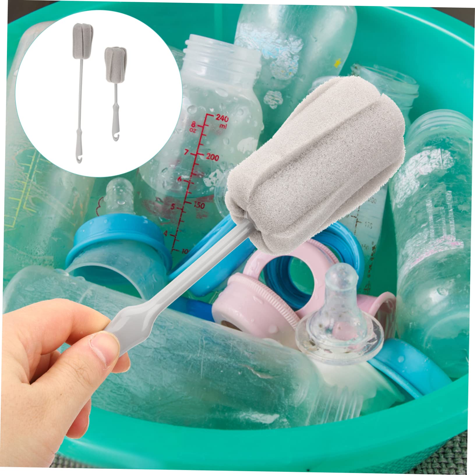 esponjas, 4 esponjas de Limpieza Cocina, Cepillo Esponja for Botellas Agua, for Lavar Platos