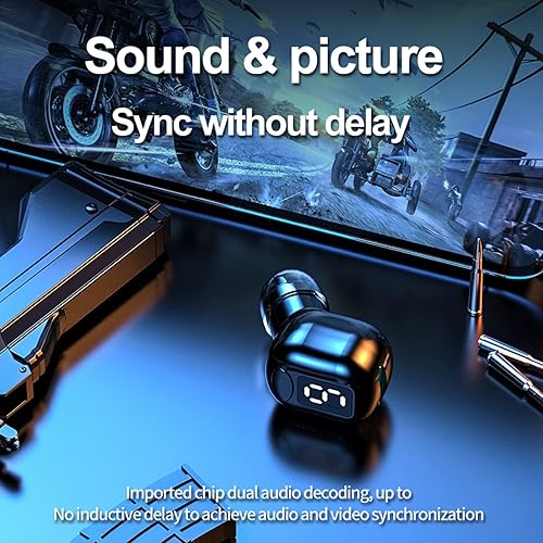 Miniatura 7 de Auriculares Bluetooth invisibles más pequeños para el trabajo, dormir, mini micrófono espía inalámbrico oculto, micro auriculares inalámbricos para