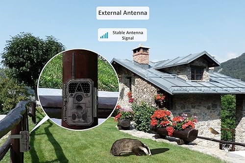 Vista 18 de Cámara Trail P80 Pro, WiFi Bluetooth, sensibilidad a la luz súper baja, ángulo de visión de 120°, cámara de juego de 48MP 1296p, visión nocturna sin