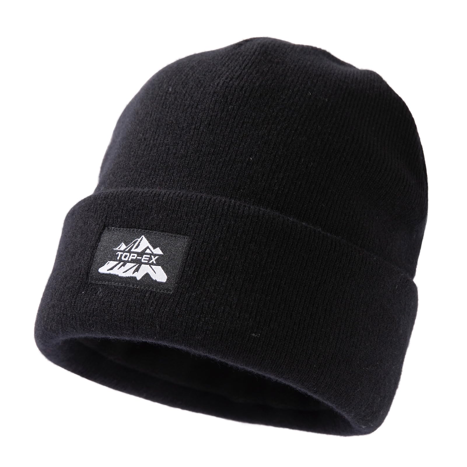 TOP-EX Bonnet 100 % laine mérinos pour homme et femme avec doublure en polaire thermique pour temps froid, ski, course à pied, chasse, marche