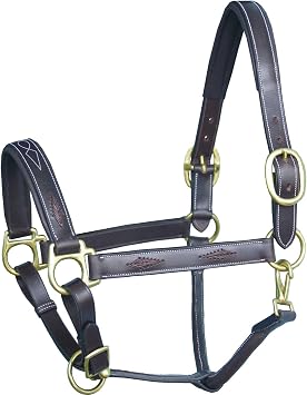 Designer Braided Soft Padded Leather Horse Halter Stylish, Adjustable & Comfortable Halter with Golden Brass Buckles | Perfect for Training, Shows & Everyday Use