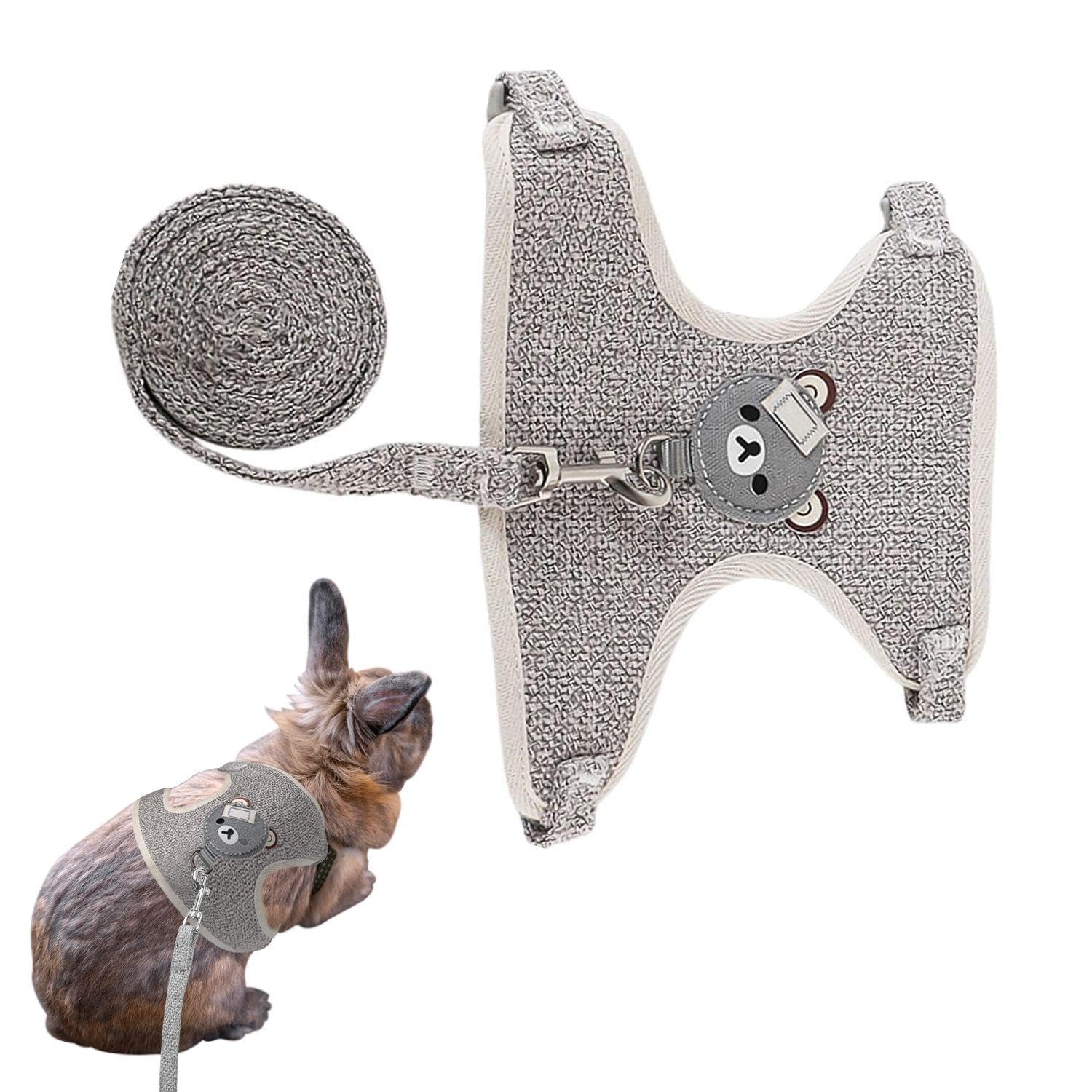 1 Pezzo di Guinzaglio per Conigli, Guinzaglio da Viaggio per Piccoli Animali Domestici, Simpatico Pettorale in Stile Gilet da Cartone Animato, Gatti E Altri Animali Domestici Che Escono.