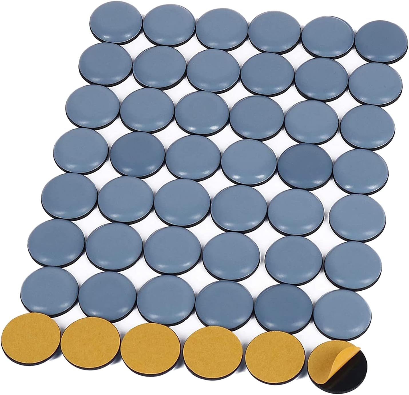 papyrifer 48Pcs Furniture Glides Teflon Self Adhesive Chair Leg PTFE Sliders for Furniture Easy Movers (Round),25mm Furniture Sliders and Gliders