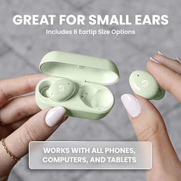 Back Bay Audio Tempo 30 Wireless Earbuds for Small Ears - Award-Winning Sound, Sweatproof Bluetooth Earbuds, Tech Fitness Gifts for Men, Comfortable Bluetooth Ear Buds for Women - Mint Green