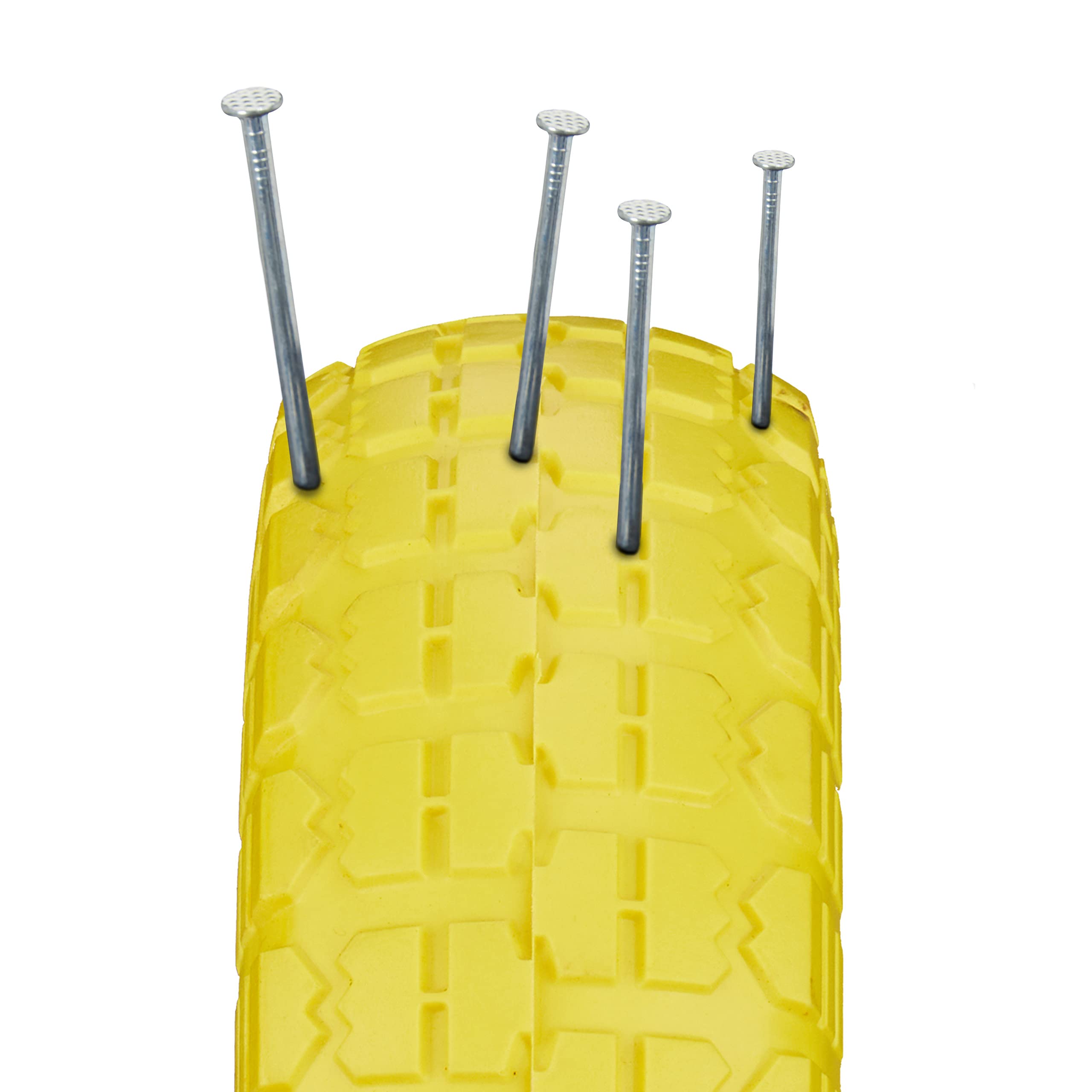 Relaxdays 2X Sackkarrenrad, pannensichere Vollgummireifen, 4.1/3.5-4", 16 mm Achse, bis 150 kg, 260x85 mm, Farbwahl