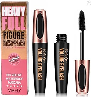 Waterproof Mascara,4D Mascara Mascara Black Volume and Length Waterproof, Professional Smudge Proof Mascara, False Lash Effect Mascara,Lengthening Mascara Black,Fibre Mascara, Maskara