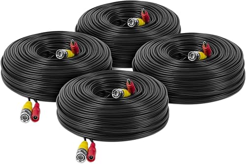Miniatura 7 de Amcrest 2-Pack 4K Cable de cámara de seguridad 150FT BNC Cable de cámara CCTV, Pre-Made All-in-One Video y cable de alimentación para cámara de