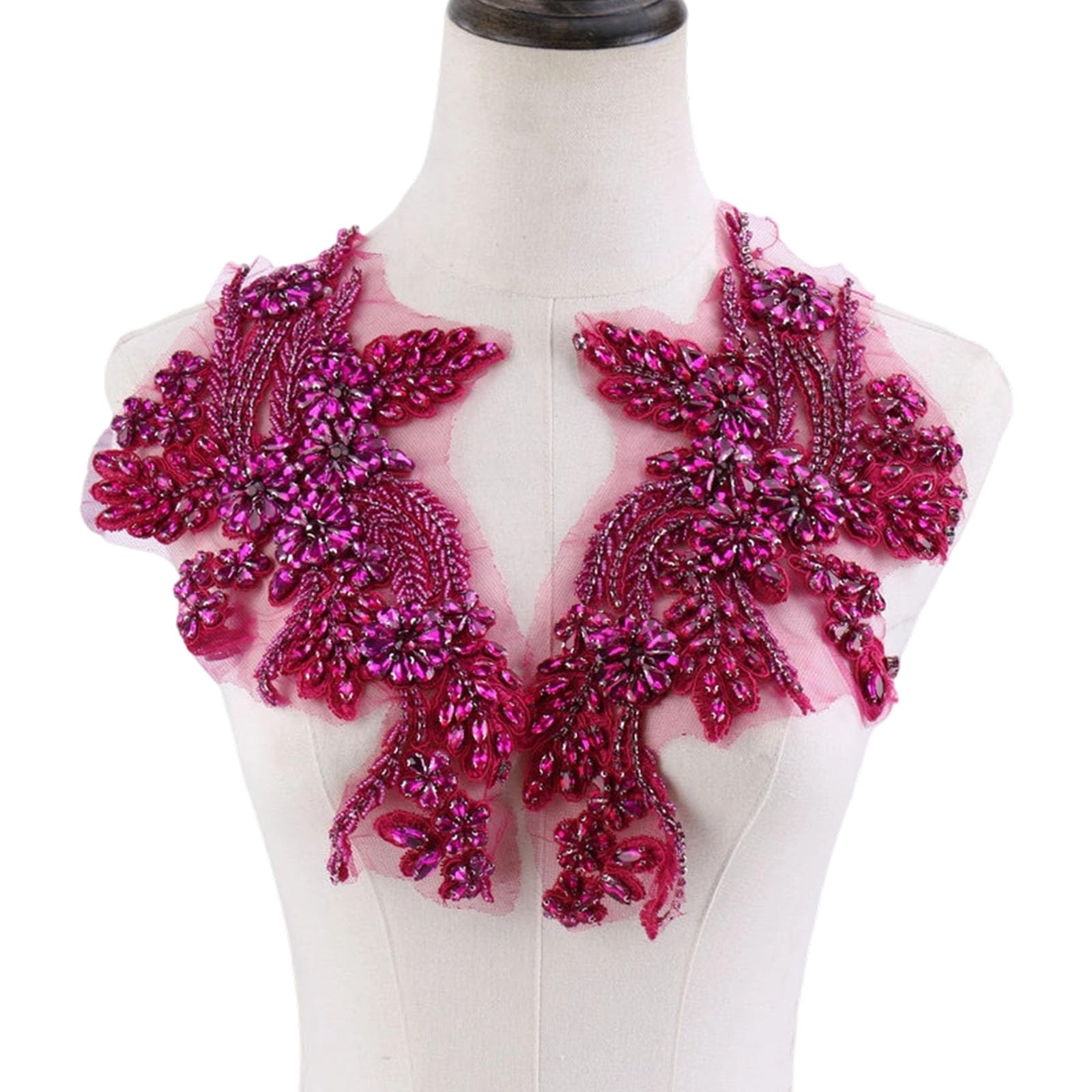 our fave Shoulder Embellishment with Crystals for Garments and Handcrafted Trim Applique Flower