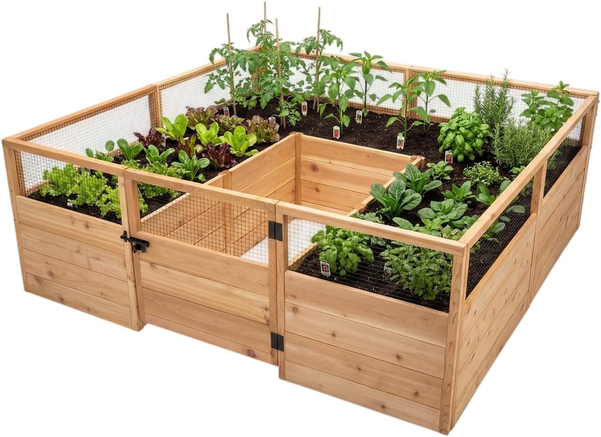Raised Garden Bed: 72 x 36 Urban Cedar Western Red Cedar by Outdoor Living Today