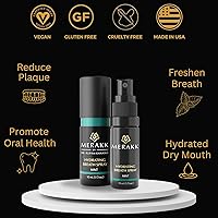 Vista 7 de MERAKK Spray bucal seco y respiratorio para el mal aliento - Spray bucal hidratante para un aliento fresco - Ambientador sin azúcar en aerosol oral