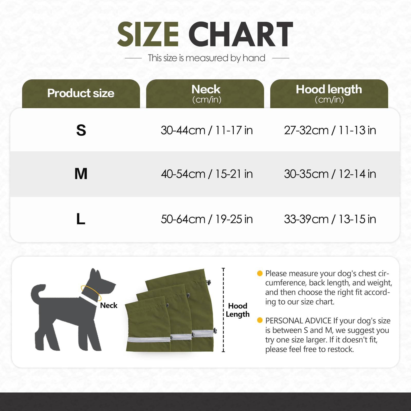 Dog Ear Muffs,Adjustable Waterproof Warm Dog Ear Cover,Cold Weather Pet Headgear Ear Neck Protecting,Dog Reducing Noise Quiet Snood Relief Anxiety Calming Head Wrap_M(Army Green) - Image 2