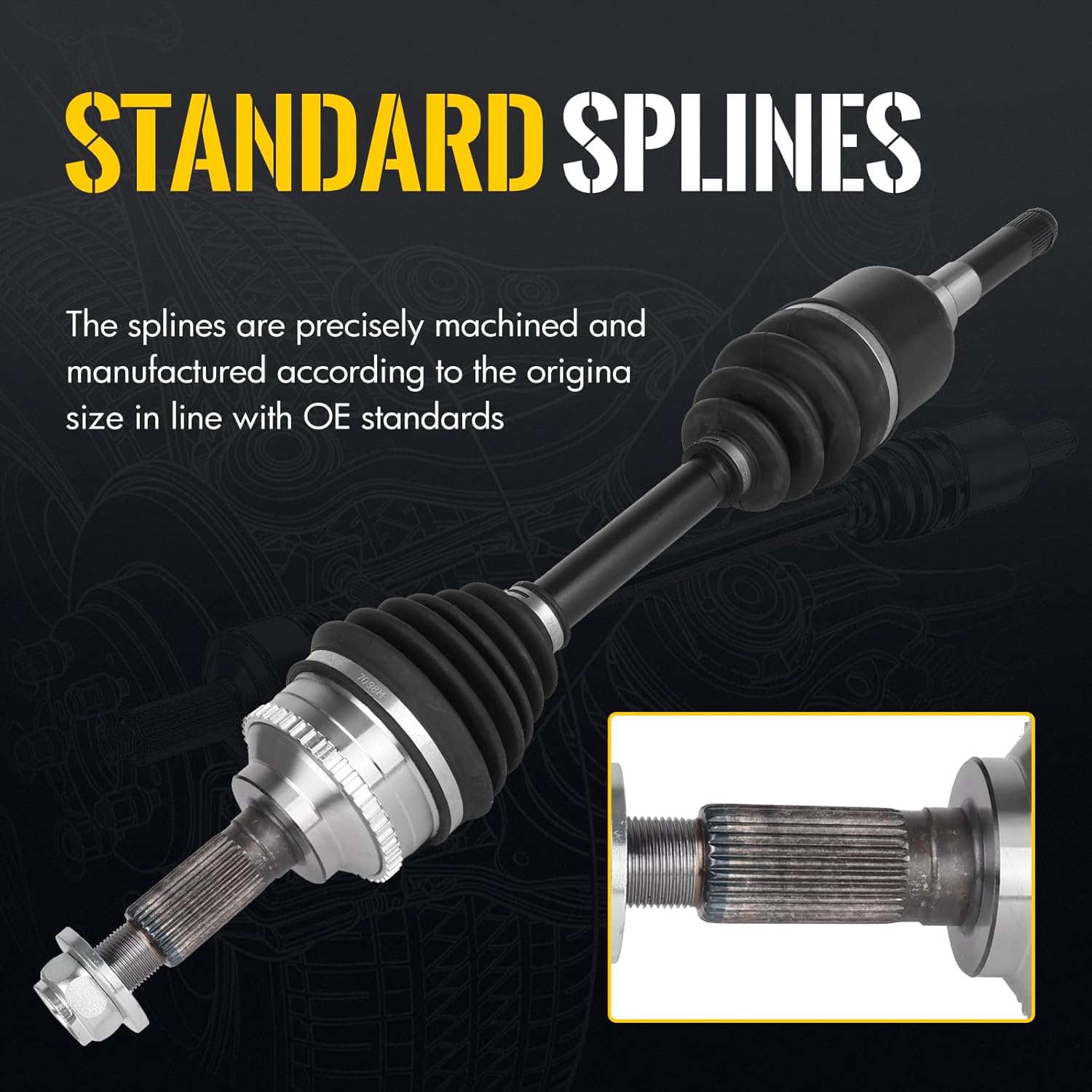 KUSATEC CV Axle Shaft Assembly Compatible with 2001-2008 Ford Escape; Mazda Tribute/Mariner 2005-2008, Front Left side, 3.0L V6, Replace# 66-2084