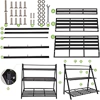 Vista 6 de Estante de aluminio para plantas al aire libre, estante múltiple para flores, soportes de metal para plantas, decoración del hogar para balcón, sala