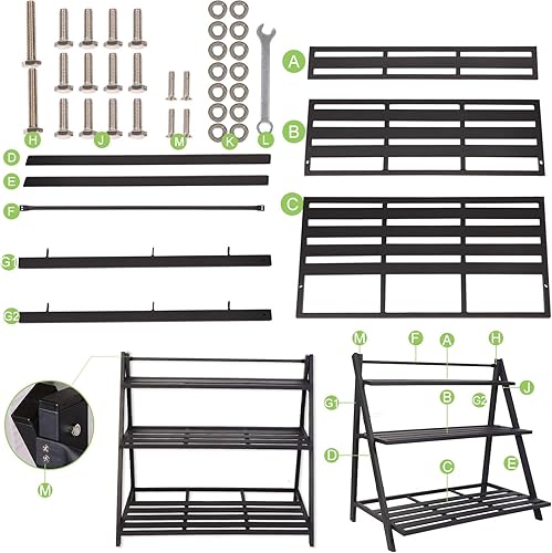 Miniatura 6 de Estante de aluminio para plantas al aire libre, estante múltiple para flores, soportes de metal para plantas, decoración del hogar para balcón, sala