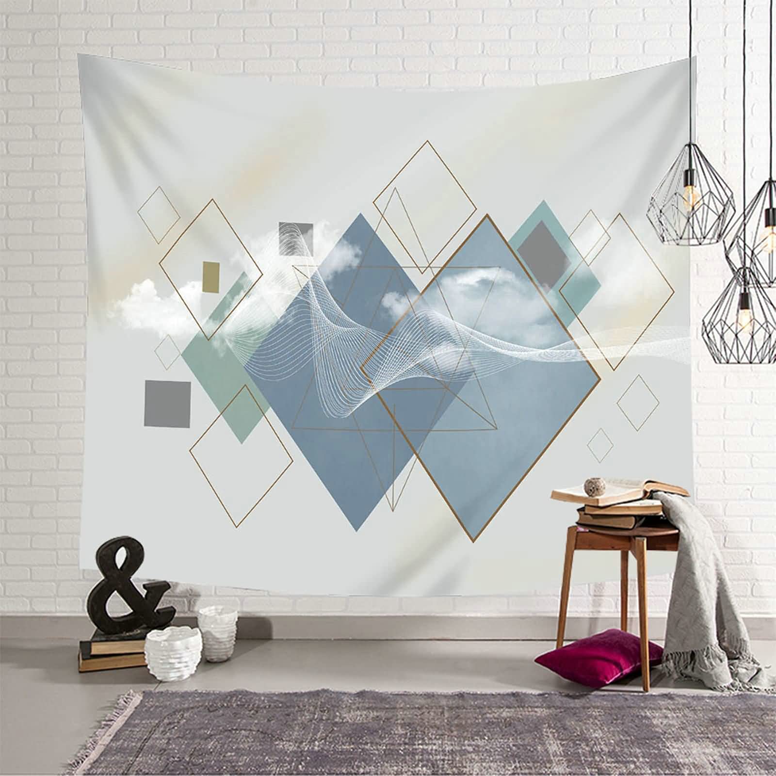 Tapiz decorativo para pared ideal para dar un toque nórdico y acogedor a tu dormitorio