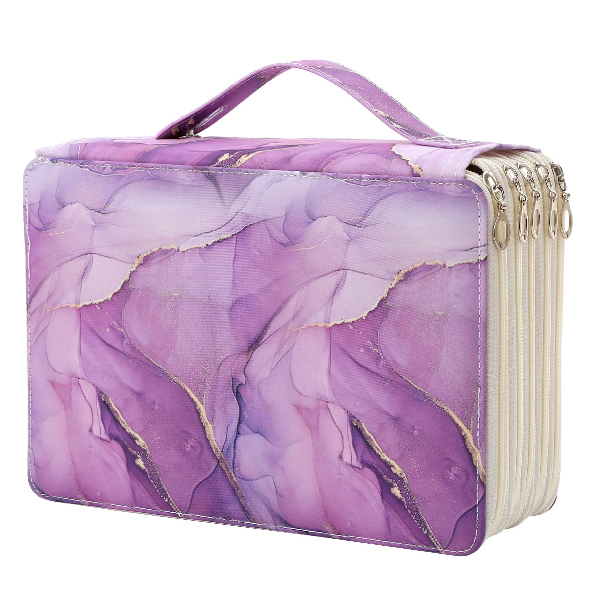 250 Slots Colored Pencil Case Organizer, 5 Layer Bag