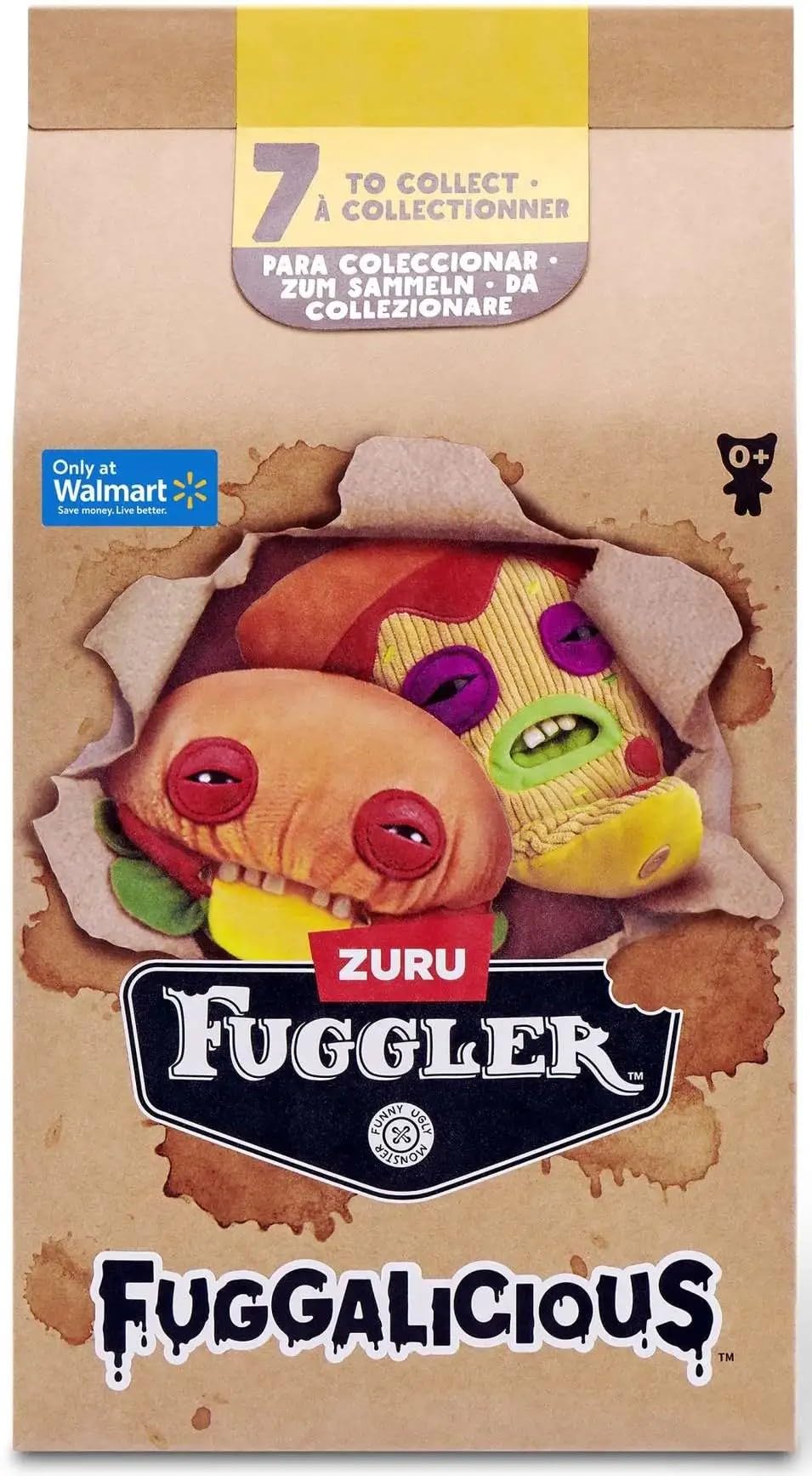 Photo 1 of Fuggler ZURU Fuggalicious Mystery Blind Bag, Food Theme Collectible Plush Toy, Includes 1 Blind Bag, 7 in Total to Collect