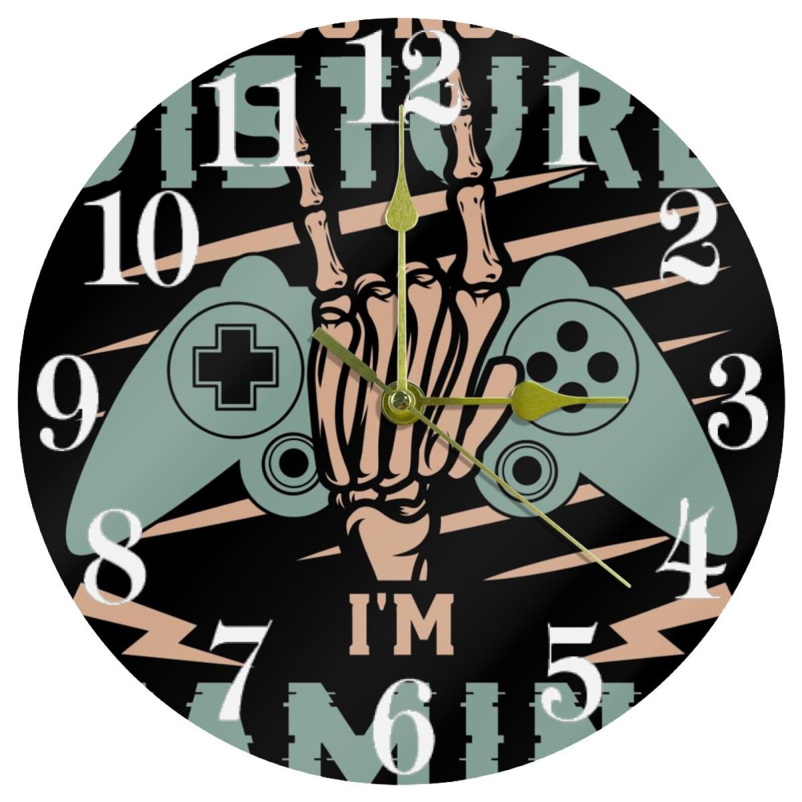 Horloge murale squelette à quartz pour stopper le bruit du tic-tac