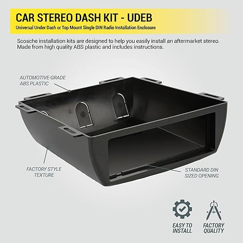 Miniatura 3 de SCOSCHE UDEB - Kit universal para debajo del salpicadero, negro