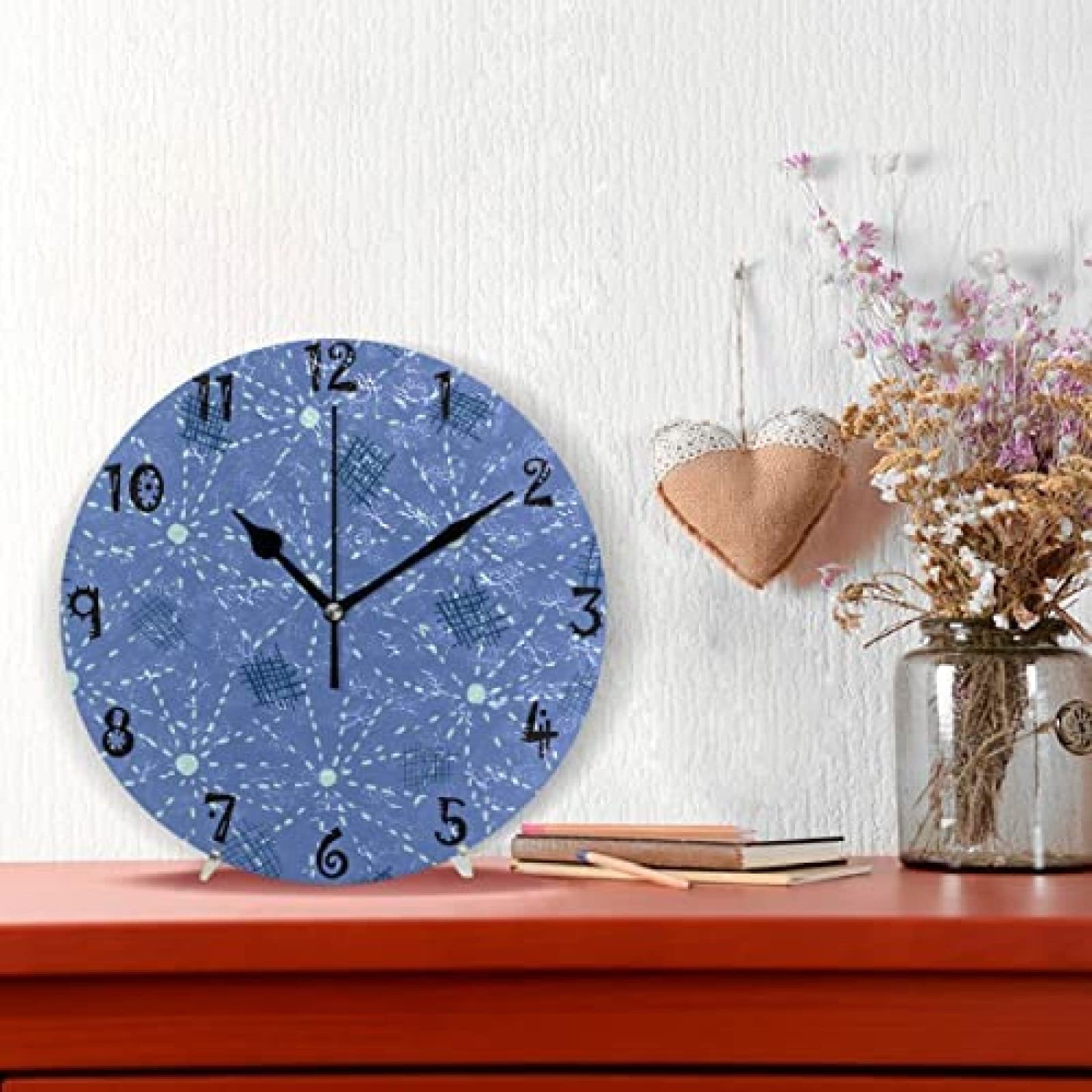 Amazon.co.jp: フラワーブルー漫画芸術円形壁掛け時計丸板サイレント非 Amazon.co.jp: フラワーブルー漫画芸術円形壁掛け時計丸板サイレント非