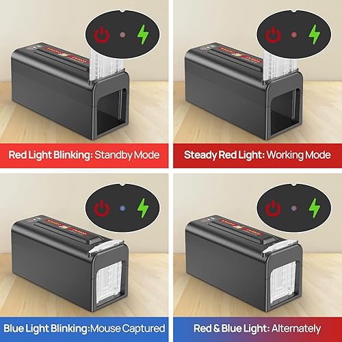 Miniatura 8 de Trampa eléctrica para ratas, trampa para ratones en interiores, potente voltaje que mata instantáneamente ratas y ratones, exterminador de roedores