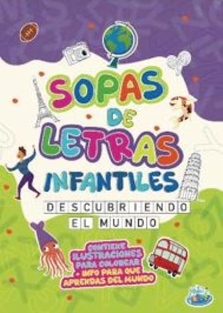Portada de Sopa De Letras Descubriendo El Mundo - Sopa De Letras Infantiles