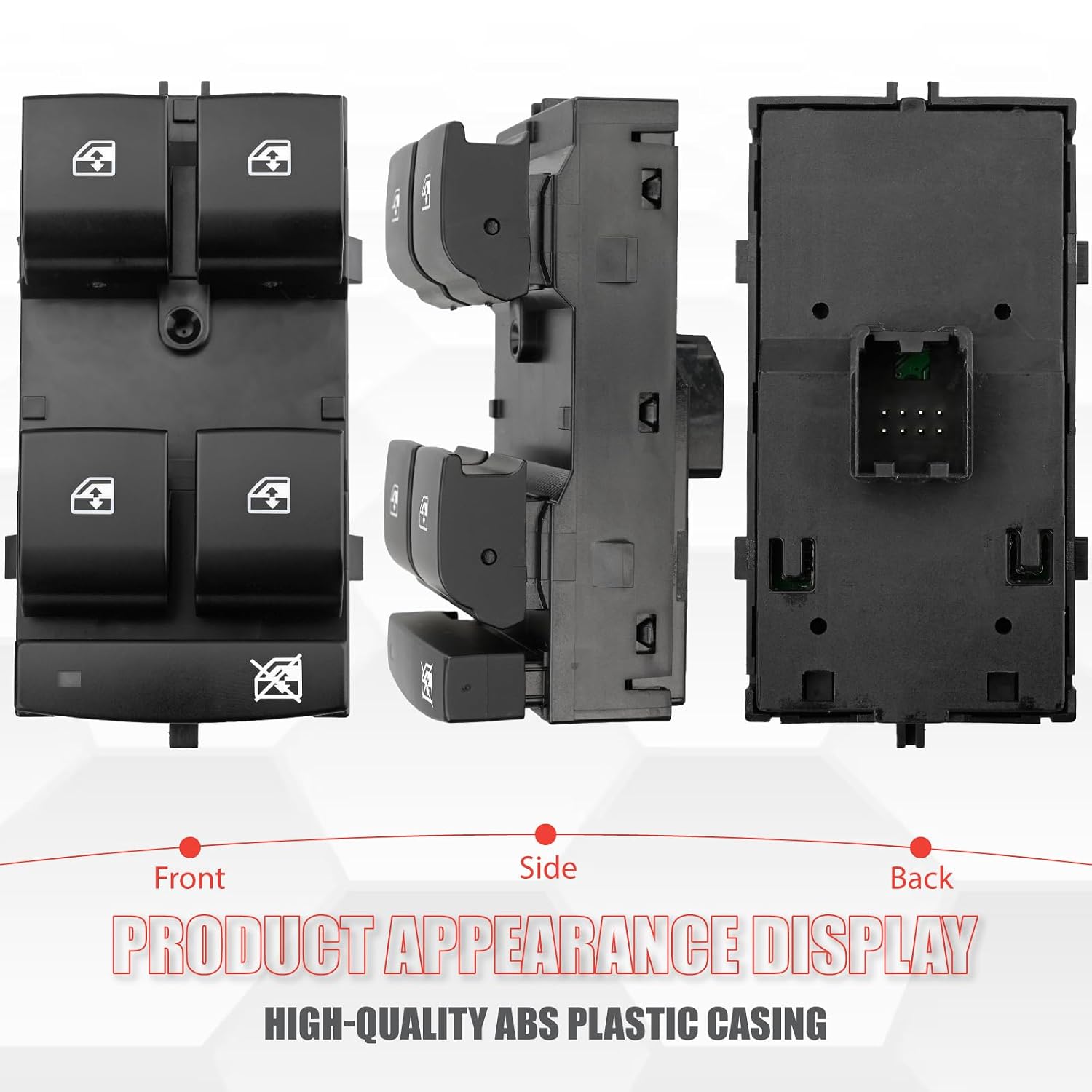 13305373 Black Master Power Window Switch Driver Side Compatible with Cruze 2011-2015 Encore 2013-2016 Malibu 2015 Verano 2015-2017