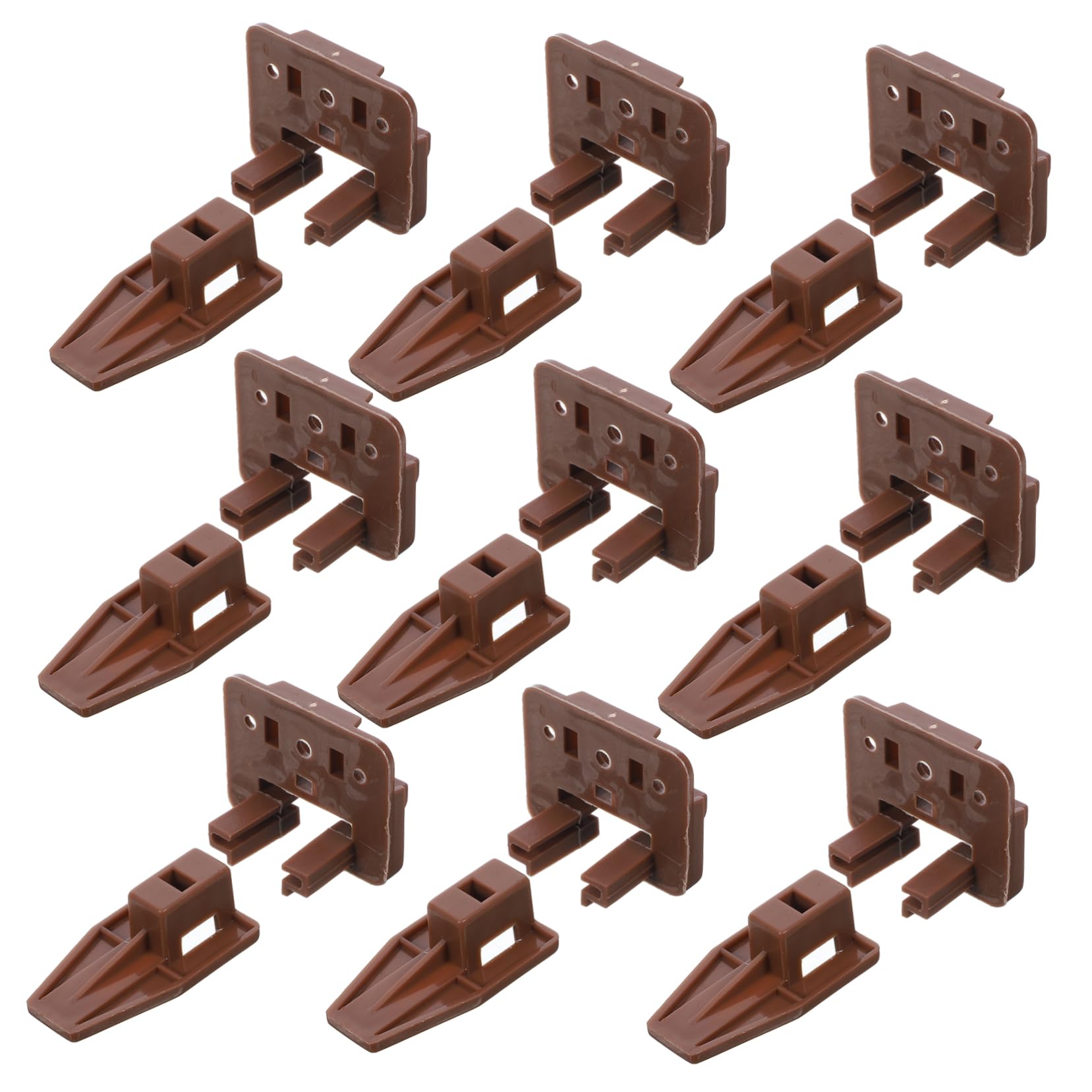 Glissières de tiroir à montage central Operitacx avec guides en plastique pour commode x10